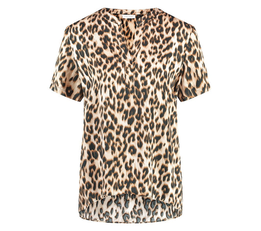 Blusa con estampado animal print Mujer 